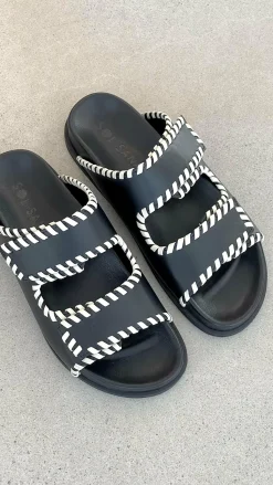 Sol Sana Fontelina Footbed - Black / Off White Trim