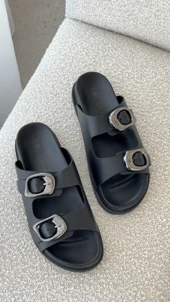 Sol Sana San Jose Footbed - Black / Silver