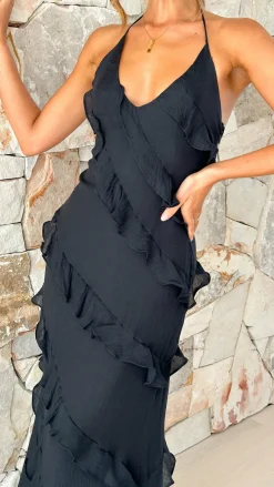 Sophia Maxi Dress - Black