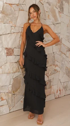 Sophia Maxi Dress - Black