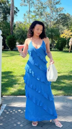 Sophia Maxi Dress - Cobalt Blue