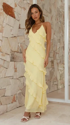Sophia Maxi Dress - Lemon