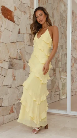 Sophia Maxi Dress - Lemon