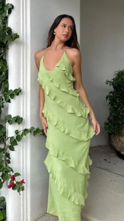 Sophia Maxi Dress - Lime