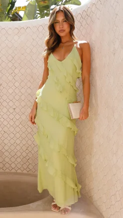 Sophia Maxi Dress - Lime