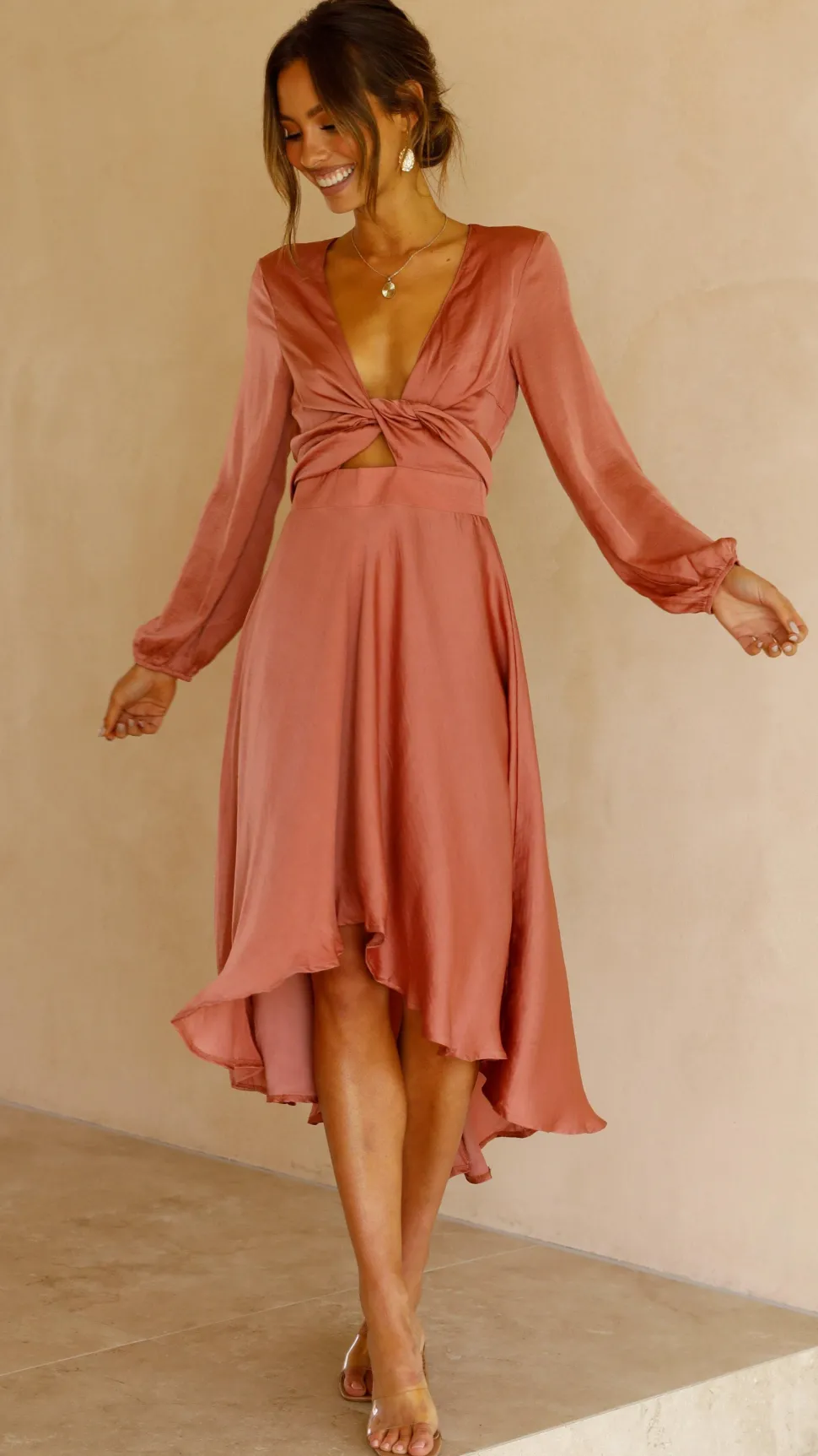 Starry Nights Dress - Baked Rose