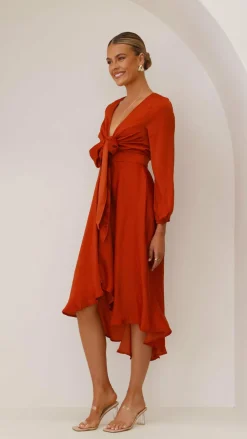 Starry Nights Dress - Rust