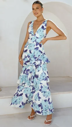 Stasie Maxi Dress - Blue Floral