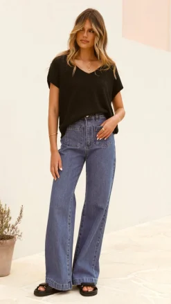 Stelaria Knit Top - Black