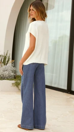 Stelaria Knit Top - White