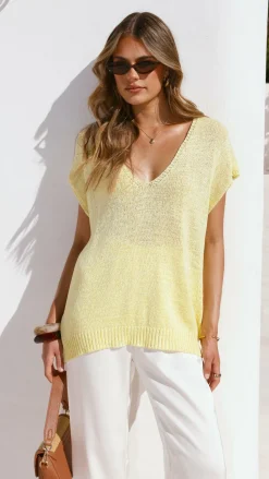 Stelaria Knit Top - Yellow