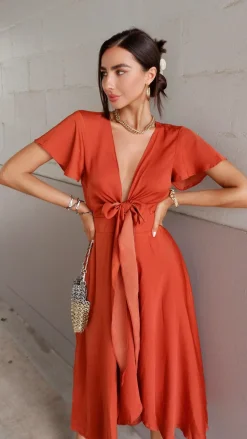 Sunny Daze Dress - Rust