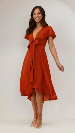 Sunny Daze Dress - Rust