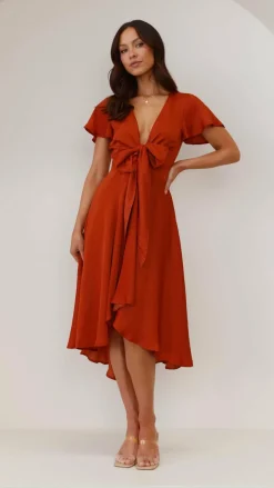 Sunny Daze Dress - Rust