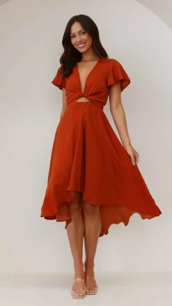 Sunny Daze Dress - Rust