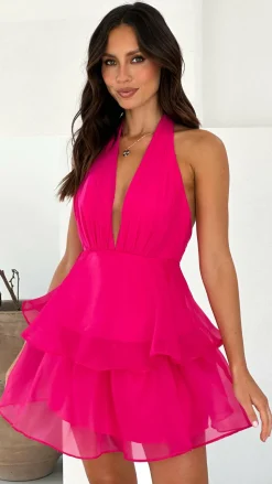 Tadria Mini Dress - Hot Pink