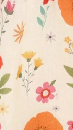 Taffeta Maxi Dress - White Floral