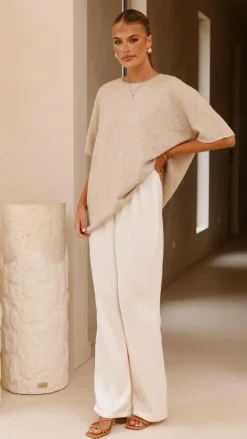 Tahlia Knit Top - Oatmeal