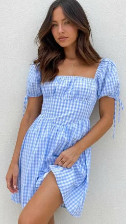 Takashi Mini Dress - Picnic Blue