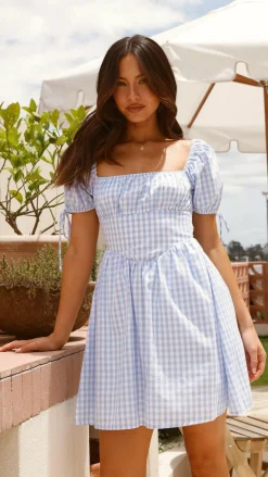 Takashi Mini Dress - Picnic Blue