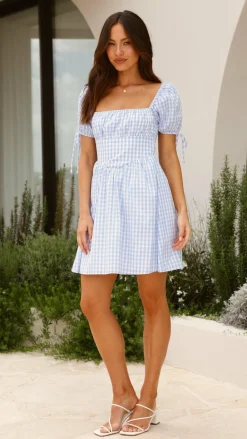 Takashi Mini Dress - Picnic Blue