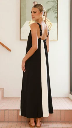 Talaith Maxi Dress - Black / Cream