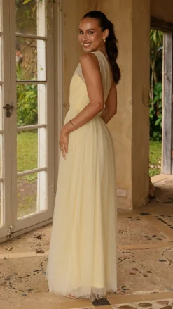 Talissa Tulle Maxi Dress - Yellow
