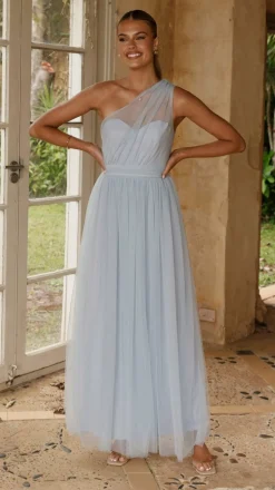 Talissa Tulle Maxi Dress - Blue