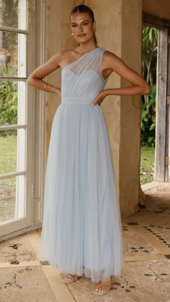 Talissa Tulle Maxi Dress - Blue