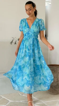 Talma Maxi Dress - Blue Floral