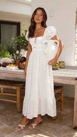 Tania Midi Dress - White