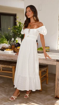 Tania Midi Dress - White