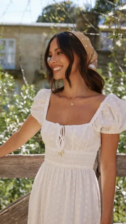 Tania Midi Dress - White