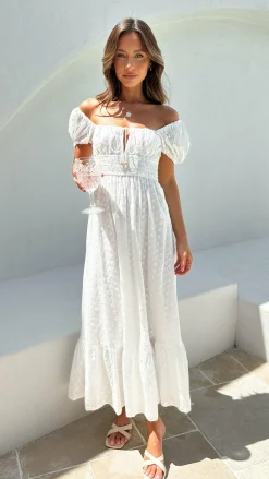 Tania Midi Dress - White