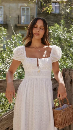 Tania Midi Dress - White