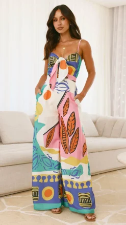 Teresa Jumpsuit - Blue/Pink