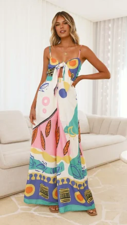 Teresa Jumpsuit - Blue/Pink