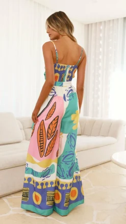 Teresa Jumpsuit - Blue/Pink