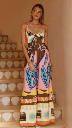 Teresa Jumpsuit - Brown/Orange