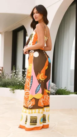 Teresa Jumpsuit - Brown/Orange