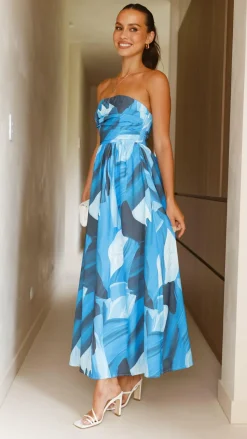 Tessah Maxi Dress - Blue Print