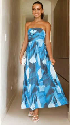 Tessah Maxi Dress - Blue Print