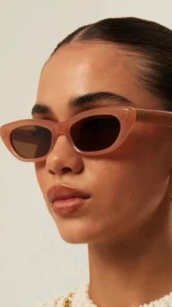 The Caroline Sunglasses - Nude / Brown