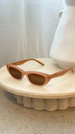 The Caroline Sunglasses - Nude / Brown