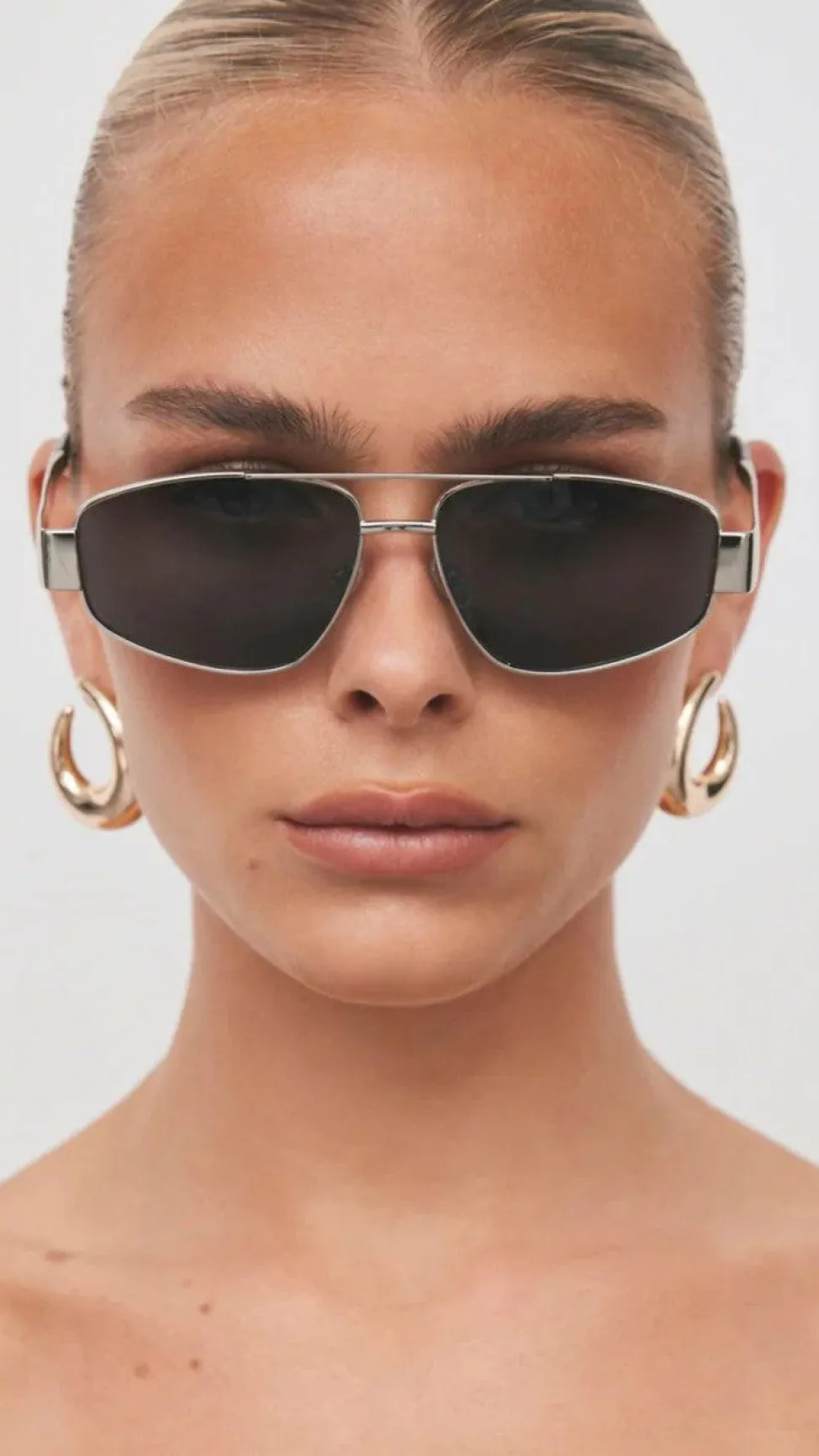 The Earle Sunglasses - Silver / Smoke