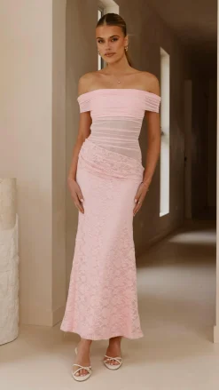 Tiarna Off The Shoulder Maxi Dress - Pink