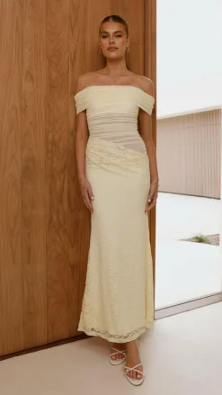 Tiarna Off The Shoulder Maxi Dress - Yellow