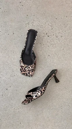 Tilden Heel - Leopard Satin