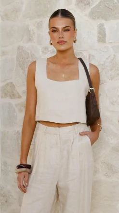 Tillie Crop Top - Oatmeal