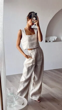 Tillie Crop Top - Oatmeal